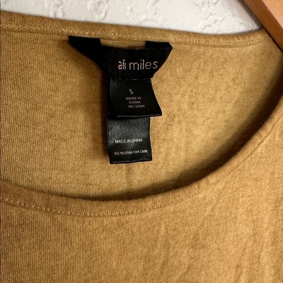 Ali Miles Button Sleeve Tunic Top Olive Green Lagenlook Teacher Cottage Artsy - Picture 6 of 6